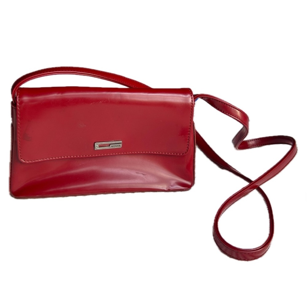 Mini read guess jeans leather purse